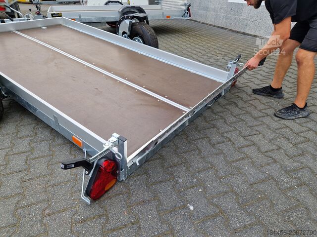 Aanhangwagen voor bouwmachines trailershop Senklift Maschinen Motorrad Transport
