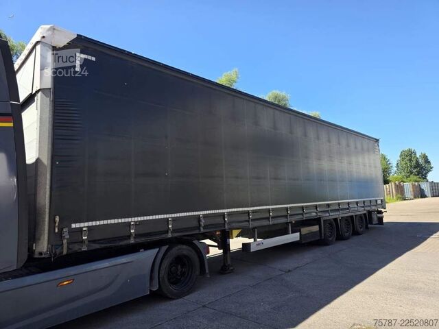 Åpen semitrailer med presenning SCHMITZ CARGOBULL Gardine LL, Hubdach, Lift, 115.913 Original Km!