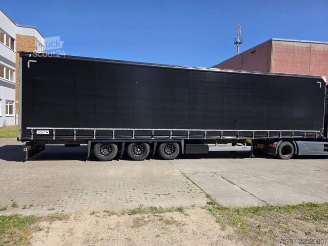 Åpen semitrailer med presenning SCHMITZ CARGOBULL Gardine LL, Hubdach, Lift, 115.913 Original Km!