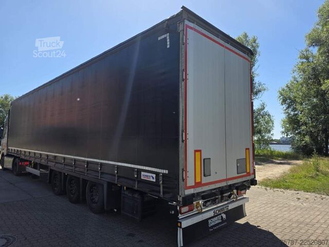 Åpen semitrailer med presenning SCHMITZ CARGOBULL Gardine LL, Hubdach, Lift, 115.913 Original Km!