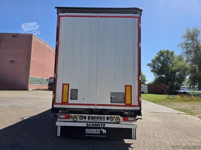 Åpen semitrailer med presenning SCHMITZ CARGOBULL Gardine LL, Hubdach, Lift, 115.913 Original Km!