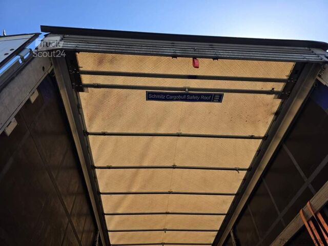Åpen semitrailer med presenning SCHMITZ CARGOBULL Gardine LL, Hubdach, Lift, 115.913 Original Km!