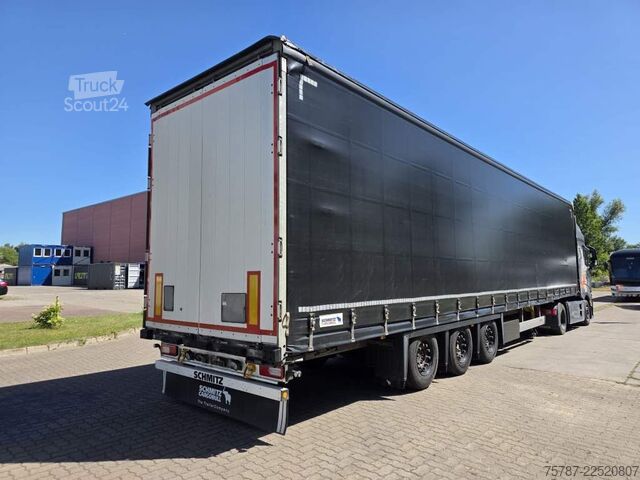 Åpen semitrailer med presenning SCHMITZ CARGOBULL Gardine LL, Hubdach, Lift, 115.913 Original Km!