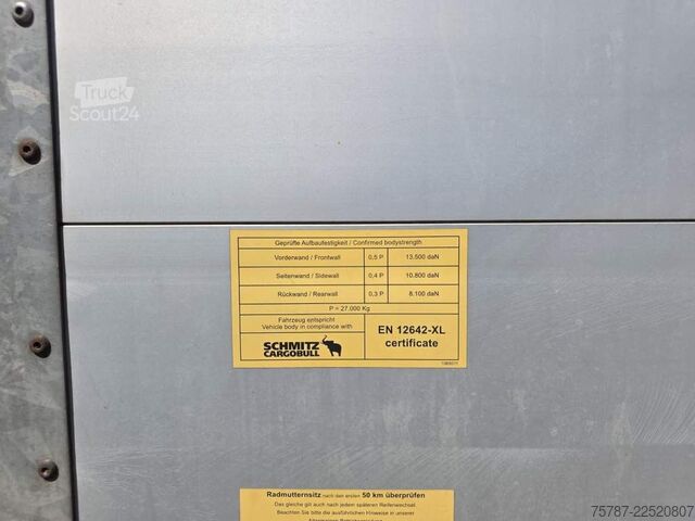 Åpen semitrailer med presenning SCHMITZ CARGOBULL Gardine LL, Hubdach, Lift, 115.913 Original Km!