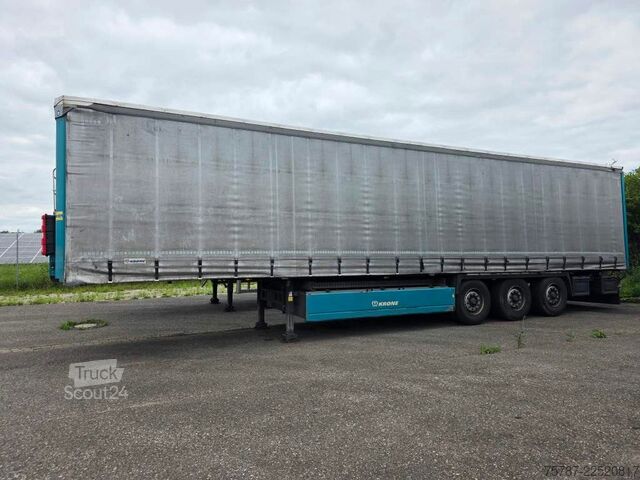 Åpen semitrailer med presenning KRONE Gardine, 12642XL, Pal.anschlaglkeiste li+re