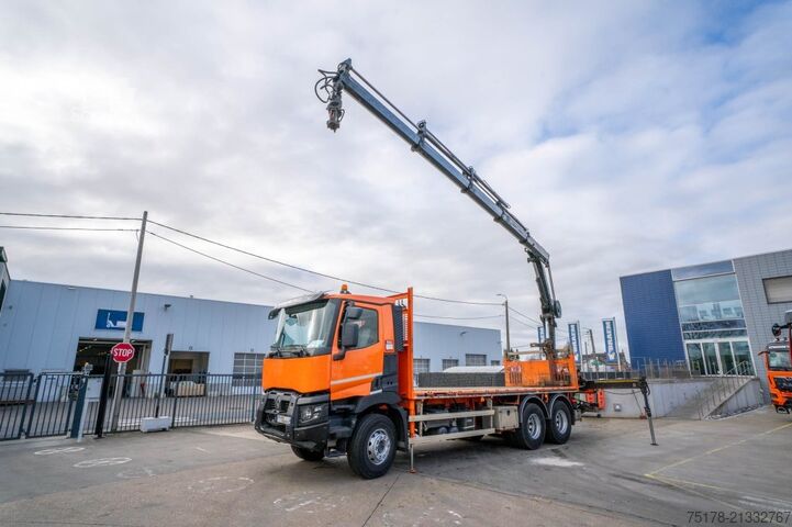 Laadplatform RENAULT C 430 DXI-6X4+ HIAB 18T/m / 3 EXT
