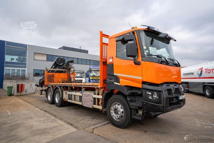 Laadplatform RENAULT C 430 DXI-6X4+ HIAB 18T/m / 3 EXT