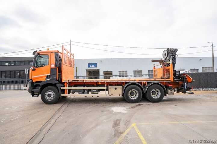 Laadplatform RENAULT C 430 DXI-6X4+ HIAB 18T/m / 3 EXT