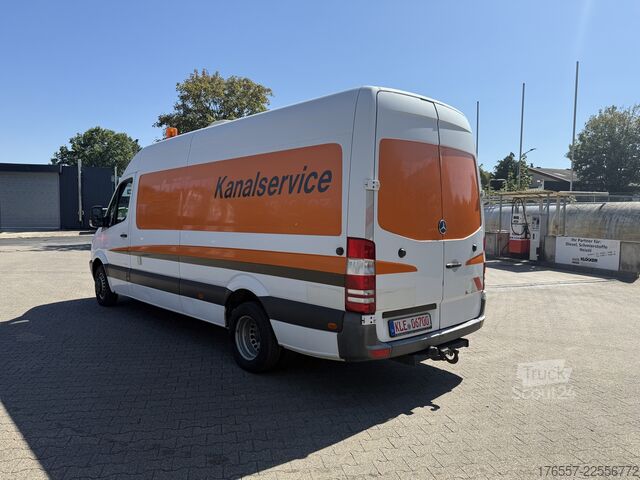 Fourgon tôlé à empattement long et toit surélevé Mercedes-Benz 516 CDI Kanal Kamerawagen komplett