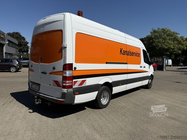Fourgon tôlé à empattement long et toit surélevé Mercedes-Benz 516 CDI Kanal Kamerawagen komplett