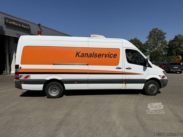 Fourgon tôlé à empattement long et toit surélevé Mercedes-Benz 516 CDI Kanal Kamerawagen komplett