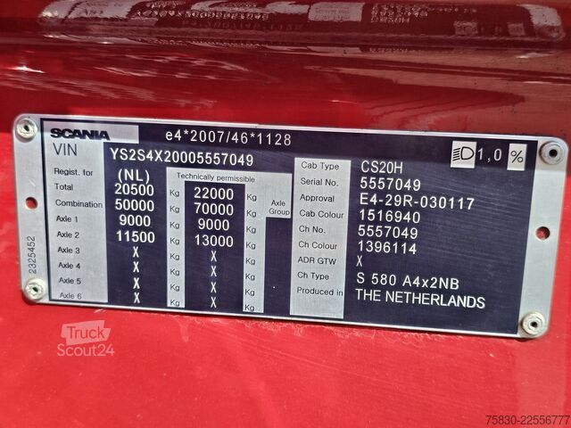 Standard-SZM Scania S580 V8 4x2 / 50 YEAR EDITION / PARKING COOLER ...