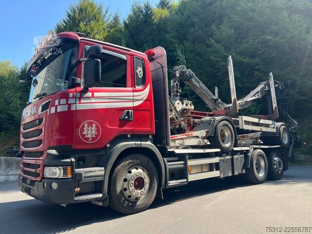 Camión forestal Scania R520  V8 EpsilonQ170Z82 Greifer Anhänger Retarder