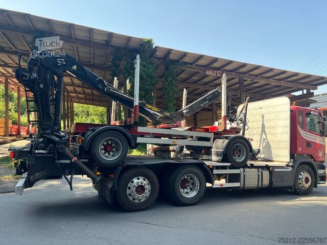 Camión forestal Scania R520  V8 EpsilonQ170Z82 Greifer Anhänger Retarder
