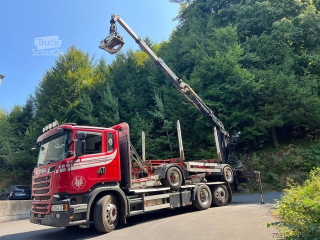 Camión forestal Scania R520  V8 EpsilonQ170Z82 Greifer Anhänger Retarder