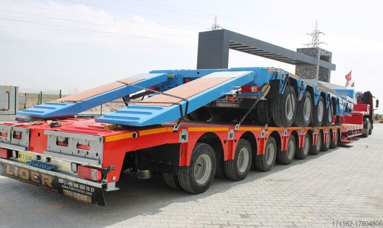 Dieplader voor het vervoer van bouwmachines Lider Lowbed 5 axles