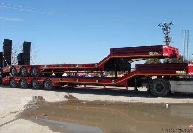 Dieplader voor het vervoer van bouwmachines Lider Lowbed 4 A special design