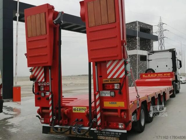 Dieplader voor het vervoer van bouwmachines Lider lowbed 4 axles