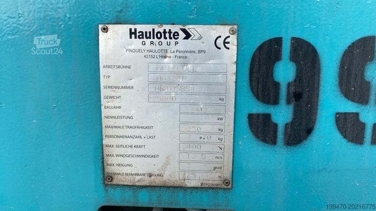 Plataforma de trabalho articulada Haulotte HA12 IP (12m)