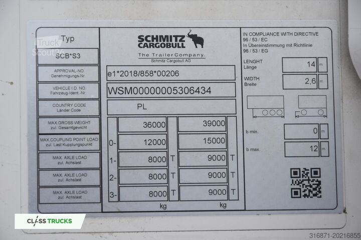Semiremorcă frigorifică SCHMITZ CARGOBULL SKO FP 60 ThermoKing SLXi 300