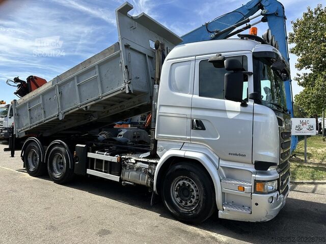 Ladepritsche Scania R520 6x4 PRITSCHE + KRAN PALFINGER PK 15002 A -...