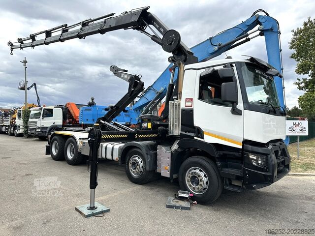 Система крюкових кронштейнів Renault C460 8x4 + (19m!) KRAN HIAB 288 E-6 HIDUO - RAD...
