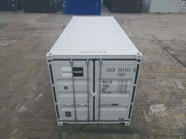 Jūras konteiners 20 Fuß Seecontainer RAL7035 Container Kontener Kontainer Shipping Box Self
