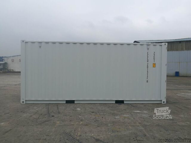 Jūras konteiners 20 Fuß Seecontainer RAL7035 Container Kontener Kontainer Shipping Box Self
