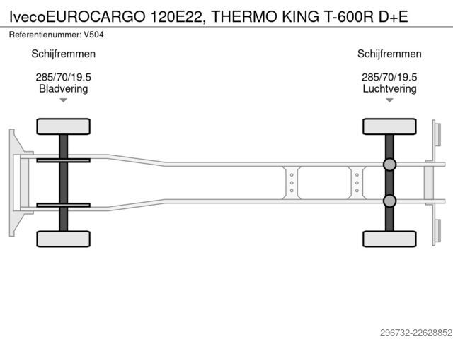 Gekoeld/bevroren transport Iveco EUROCARGO 120E22, THERMO KING T-600R D+E