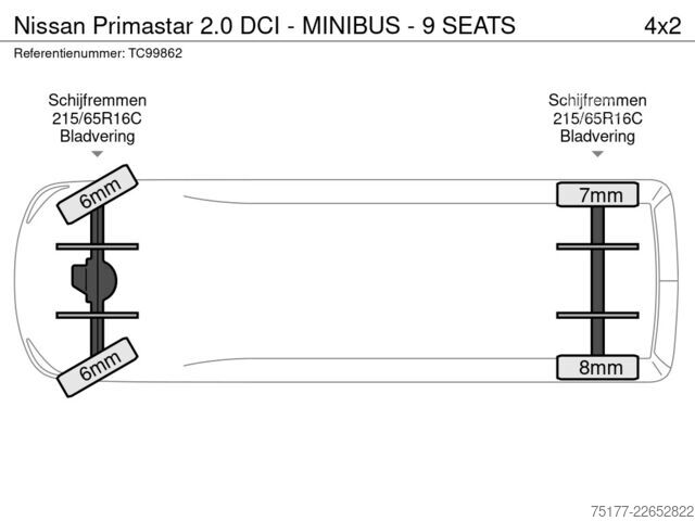 Pasažieru transports Nissan Primastar 2.0 DCI - MINIBUS - 9 SEATS