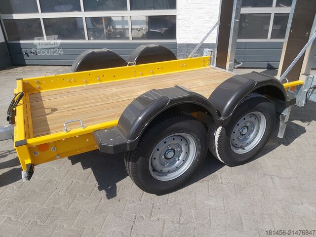 Прицеп для строй-техники trailershop Baumaschinen Bagger Anhänger mit höhenverstellbarer Deichsel Nutzlast 1850kg