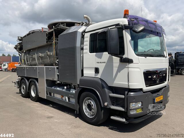 Véhicule aspirant Man TGS 28.440 FFG Flensburger 12,5m³ Saug/Spul com...