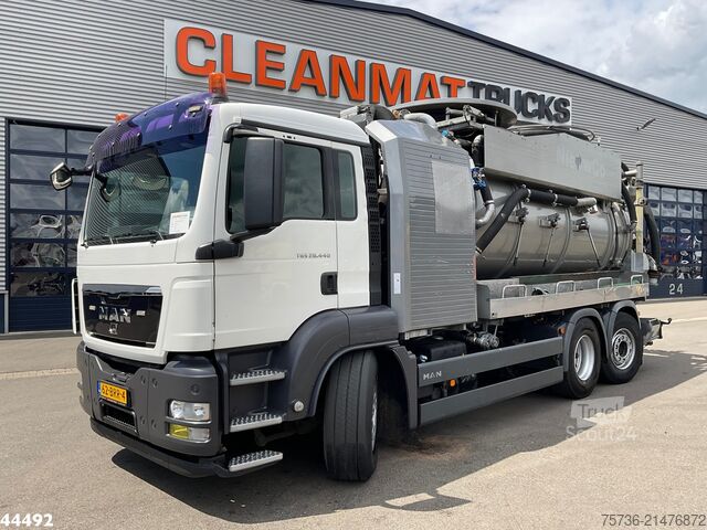 Véhicule aspirant Man TGS 28.440 FFG Flensburger 12,5m³ Saug/Spul com...