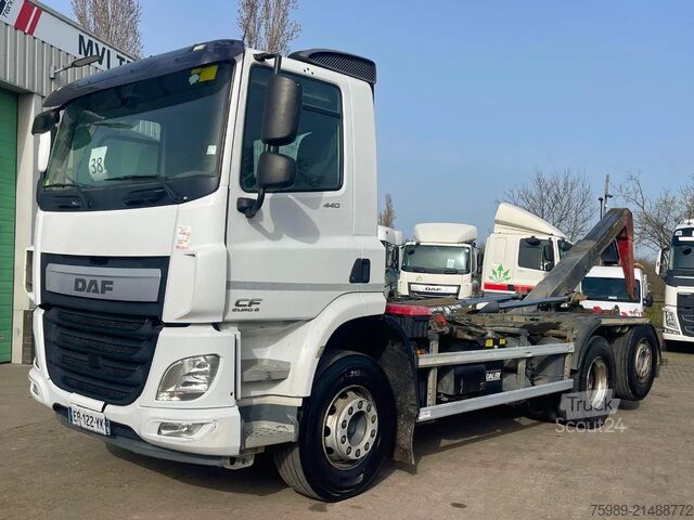 Контейнерный кран DAF CF 440 Euro 6, 6x2 , Hook, Moving axel, Lift axel