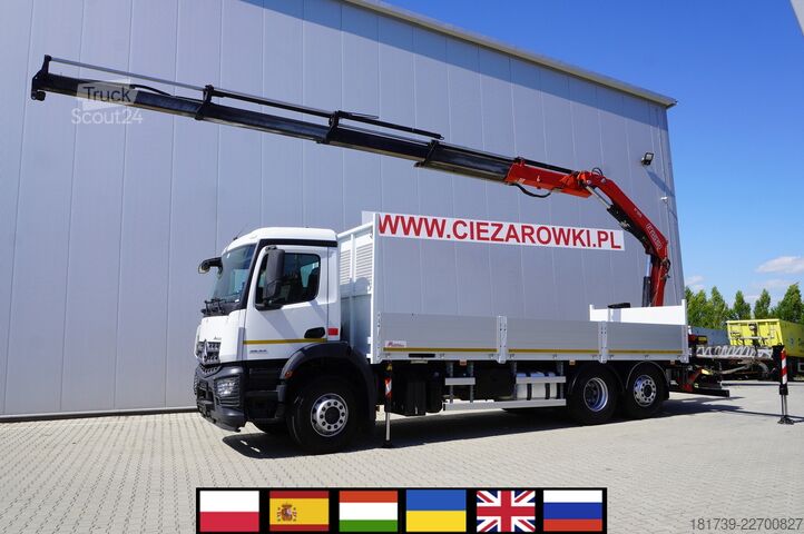 Platform met kraan Mercedes-Benz Arocs 2536 6x2 / 200 tho.km / Fassi F195