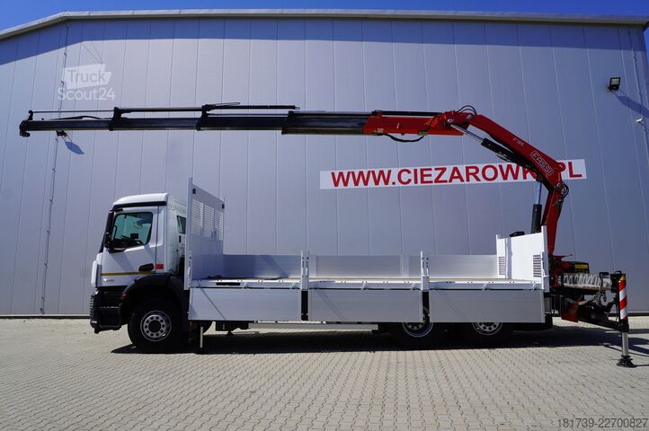 Platform met kraan Mercedes-Benz Arocs 2536 6x2 / 200 tho.km / Fassi F195