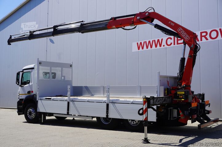 Platform met kraan Mercedes-Benz Arocs 2536 6x2 / 200 tho.km / Fassi F195