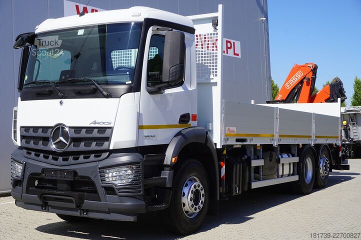 Platform met kraan Mercedes-Benz Arocs 2536 6x2 / 200 tho.km / Fassi F195