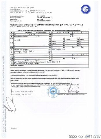 торговий причіп Unsinn VM 1542