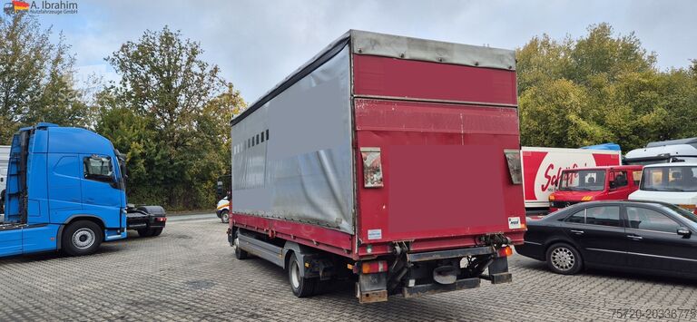 Gardinsided kassevogn Mercedes-Benz 823 LBW | Radstand 4900 mm | 7.2 m Pritsche Klima | 3 Pedals