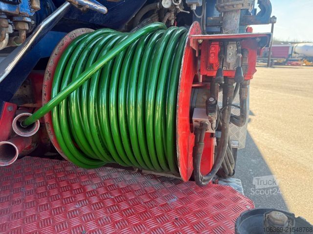 Vacuum tank truck MERCEDES-BENZ Actros 4151 8x8 V8 Hvidtved Larsen RECycler 410