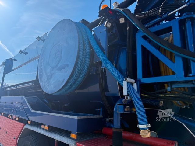 Vacuum tank truck MERCEDES-BENZ Actros 4151 8x8 V8 Hvidtved Larsen RECycler 410
