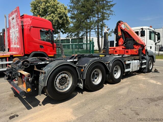 Sistema de brazo de gancho MAN TGS 35.400 8x4 TRIDEM HOOKLIFT T22 + CRANE PALF...