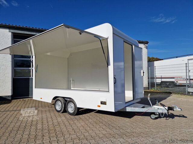 Verkaufsanhänger trailershop Aero Retro Verkaufsanhänger Leerwagen für diy Ausbau 420x200x230cm sofort