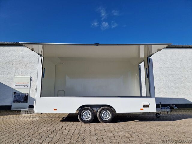 Verkaufsanhänger trailershop Aero Retro Verkaufsanhänger Leerwagen für diy Ausbau 420x200x230cm sofort