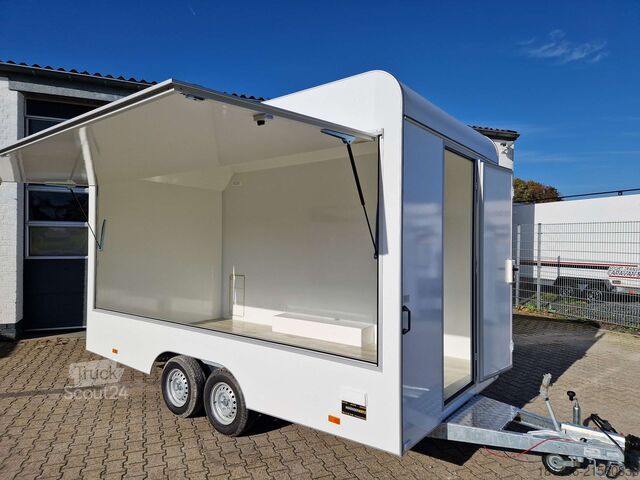 Verkaufsanhänger trailershop Aero Retro Verkaufsanhänger Leerwagen für diy Ausbau 420x200x230cm sofort