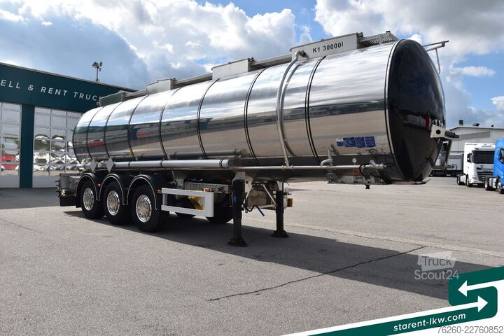 Remorque-citerne semi-remorque KÄSSBOHRER Chemietank, ADR, 30.000L, Liftachse, Alufelgen