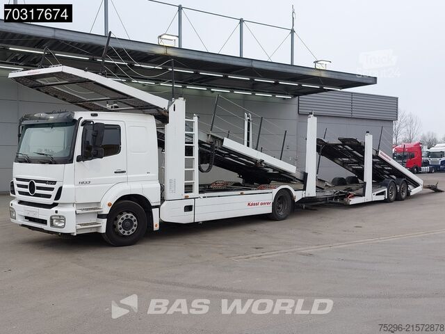 Furgão transportador de automóveis Mercedes Axor 1833 4X2 Kassbohrer SSV-01 car transporter...