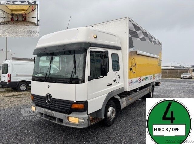 Transporter met koffer Mercedes-Benz Atego 818L Gr.Haus Werkstatt Winde 2xAHK