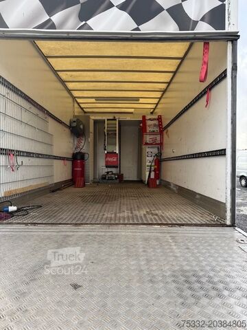 Transporter met koffer Mercedes-Benz Atego 818L Gr.Haus Werkstatt Winde 2xAHK